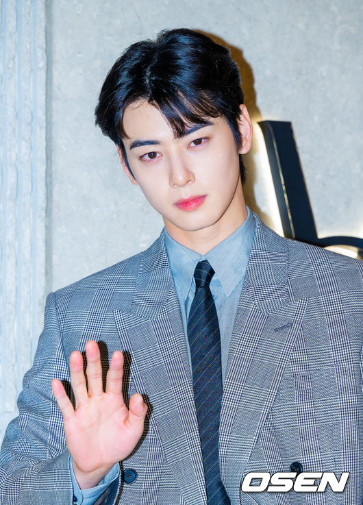 [OSEN=민경훈 기자] 가수 겸 배우 차은우가 31일 오후 서울 중구 신세계 백화점 본점에서 열린 한 럭셔리 브랜드 스토어 리뉴얼 오프닝 포토 행사에 참석했다.이 자리에는 차은우, 이청아, 김도연, 이종원, 김나영이 참석해 자리를 빛냈다.차은우가 입장하며 포즈를 취하고 있다. 2025.03.31 / rumi@osen.co.kr