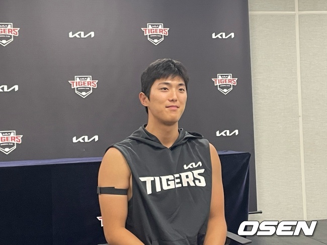인터뷰에 응하는 이의리./OSEN DB