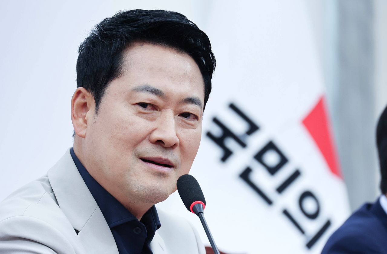 장동혁 국민의힘 대표가 5일 국회에서 열린 현안 관련 기자간담회에서 발언하고 있다. 임현동 기자