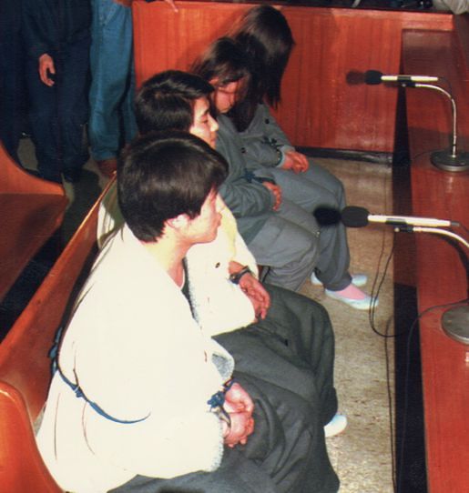 1995년 부산지법에서 열린 초등생 유괴 살인사건 선고 공판 당일. 중앙포토