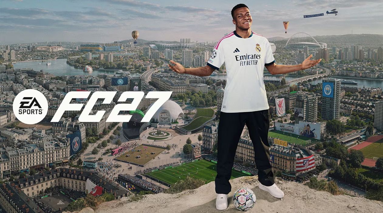 사우디아라비아 자본에 인수된 EA의 대표 축구게임 ‘FC 27’. 메인 모델은 레알 마드리드 공격수 킬리안 음바페다. 사진 EA