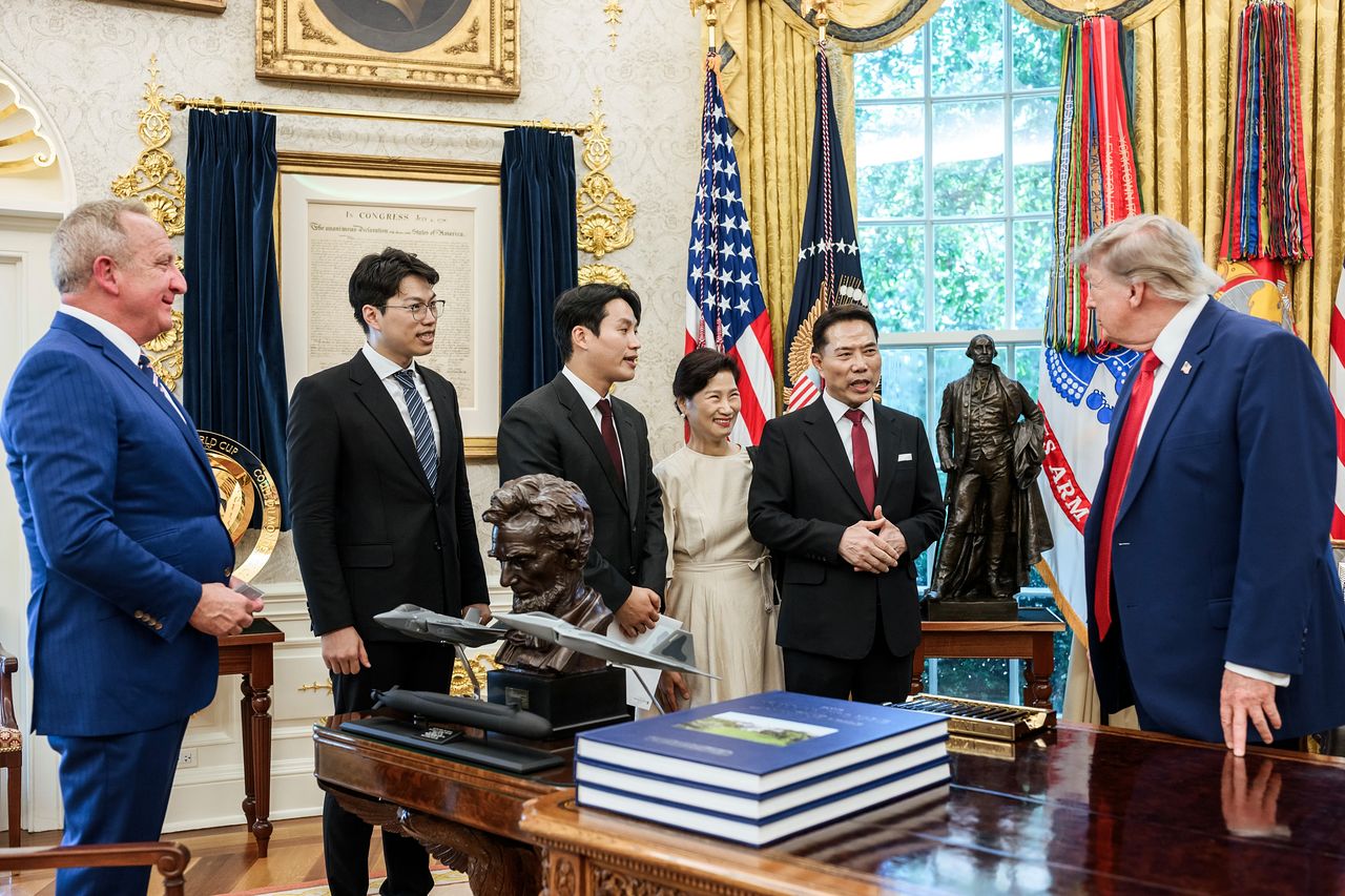 손현보 세계로교회 목사는 7일(현지시간) 미 백악관에서 도널드 트럼프 대통령과 면담했다. 사진 백악관