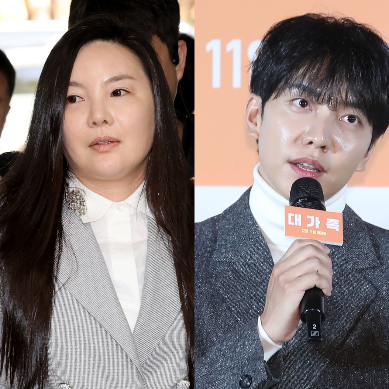 서울 장충동 신축 건물 문제로 갈등을 빚고 있는 연예기획사 원헌드레드 레이블 차가원(왼쪽) 대표와 가수 겸 배우 이승기(오른쪽) 뉴스1