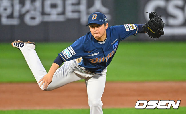 [OSEN=부산, 이석우 기자] 25일 부산 사직야구장에서 2026 신한 SOL KBO 리그 롯데 자이언츠와 NC 다이노스의 경기가 열렸다. 홈팀 롯데는 이민석이, 방문팀 NC는 토다가 선발 출전했다.NC 다이노스 선발 투수 토다가 역투하고 있다. 2026.06.25 / foto0307@osen.co.kr