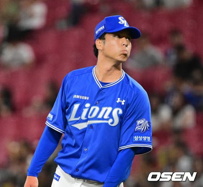 [OSEN=지형준 기자] 삼성 미야모리 사토시. 2026.08.12 / jpnews@osen.co.kr
