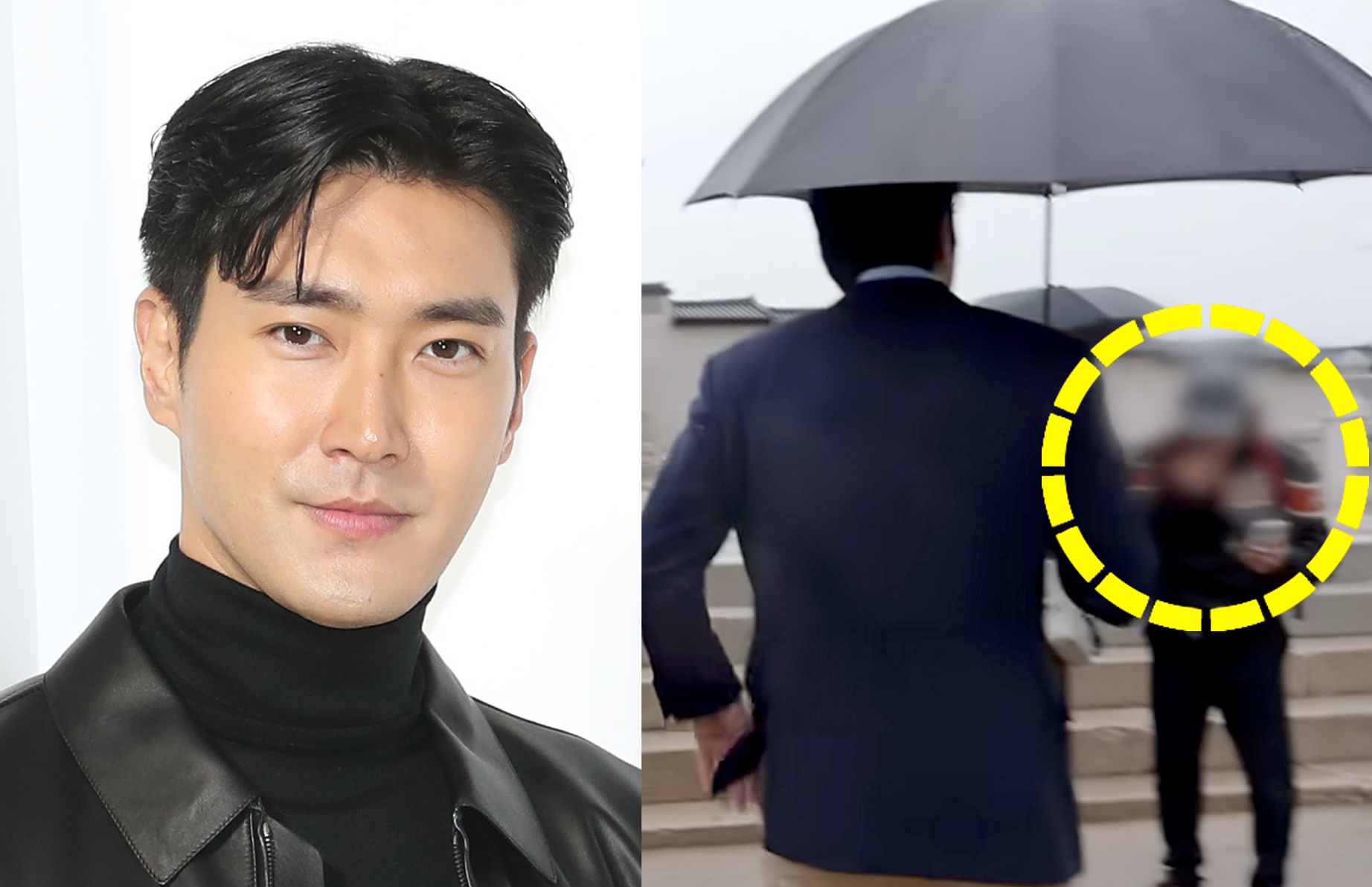 배우 최시원이 경복궁에서 담배를 피우려던 외국인 관광객에게 흡연을 중단해 달라고 요청하고 있다. 사진 최시원 유튜브 캡처