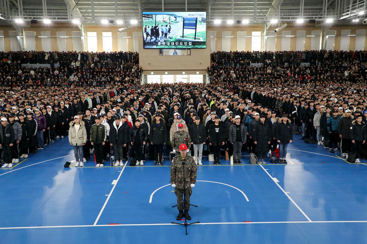 공군 기본군사훈련단 입영식. 사진 공군 