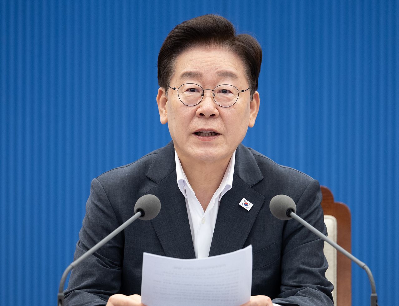 이재명 대통령이 21일 청와대에서 열린 국민주권정부 제1차 반부패정책협의회에서 발언하고 있다.   연합뉴스 