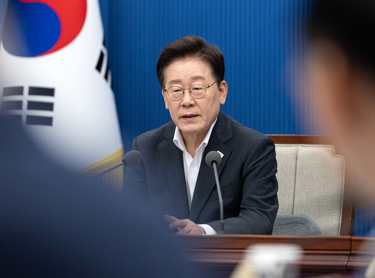 이재명 대통령이 지난 21일 청와대에서 열린 제1차 반부패정책협의회에서 발언하고 있다. 뉴스1