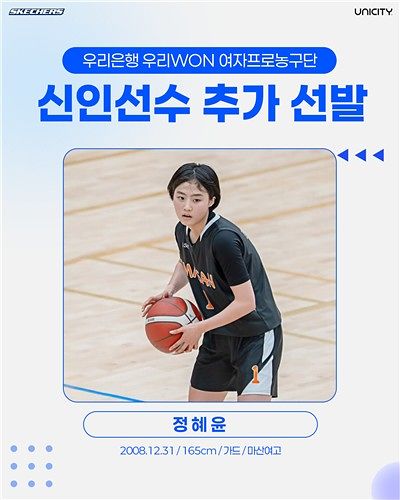 우리은행에 입단한 가드 정혜윤. 사진 우리은행