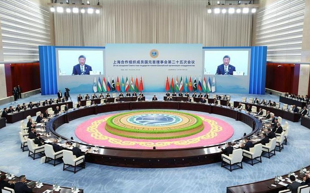 시 주석이 지난해 9월 1일 톈진(天津)에서 '상하이협력기구(SCO) 회원국 정상이사회 제25차 회의'를 주재하고 있다. 신화통신