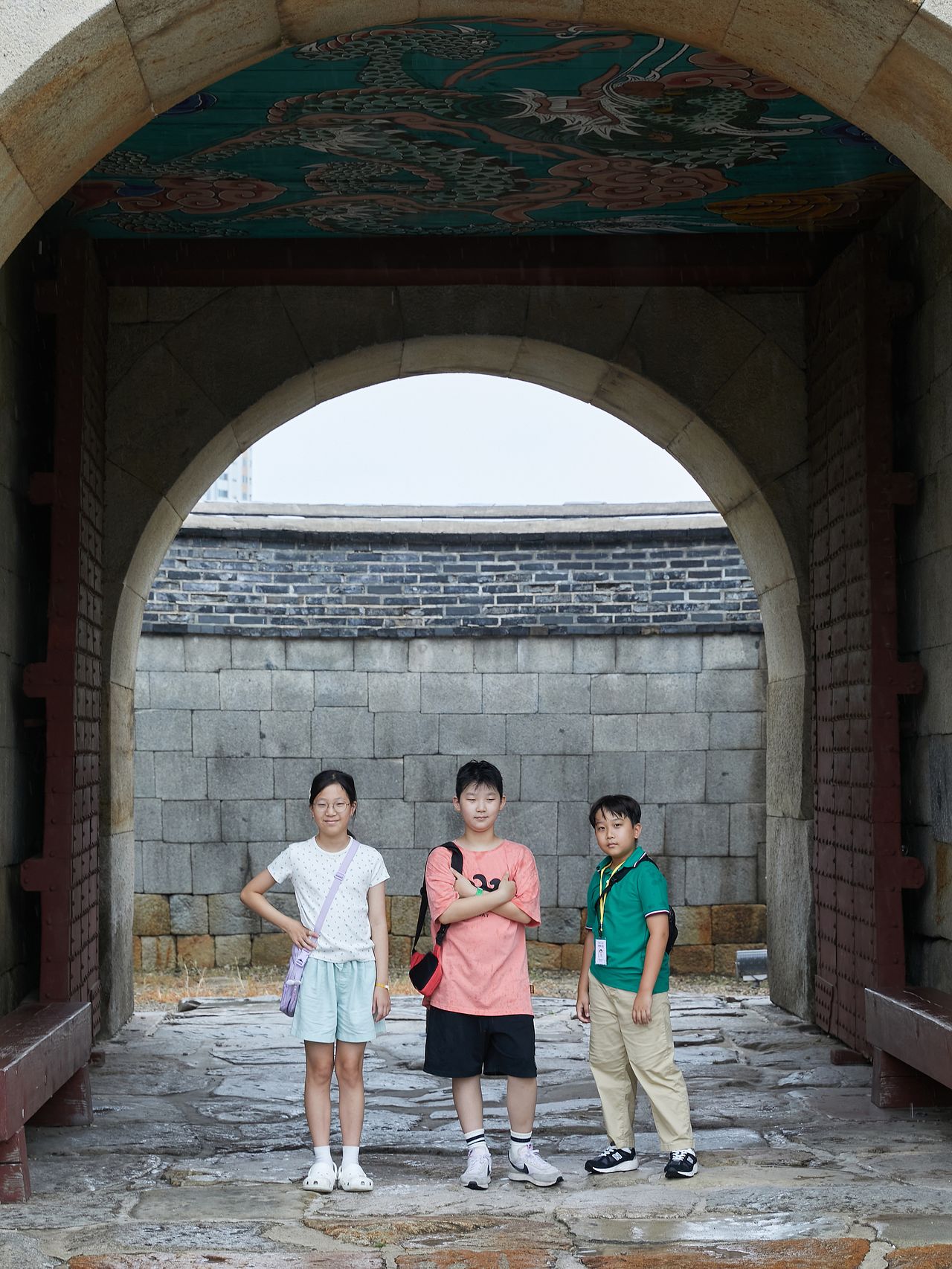 정선우 학생모델·김도윤·원지우(왼쪽부터) 학생기자.