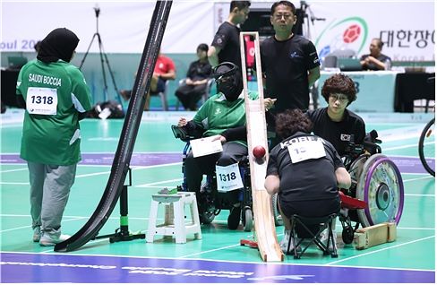 2026 서울보치아세계선수권 BC3 여자 개인전 결승에 오른 최예진. 사진 대한장애인보치아연맹