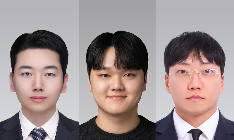왼쪽부터 서강대학교 전자공학과 박태제·고제우 박사과정생, 박상천 박사(현 순천향대 교수). 