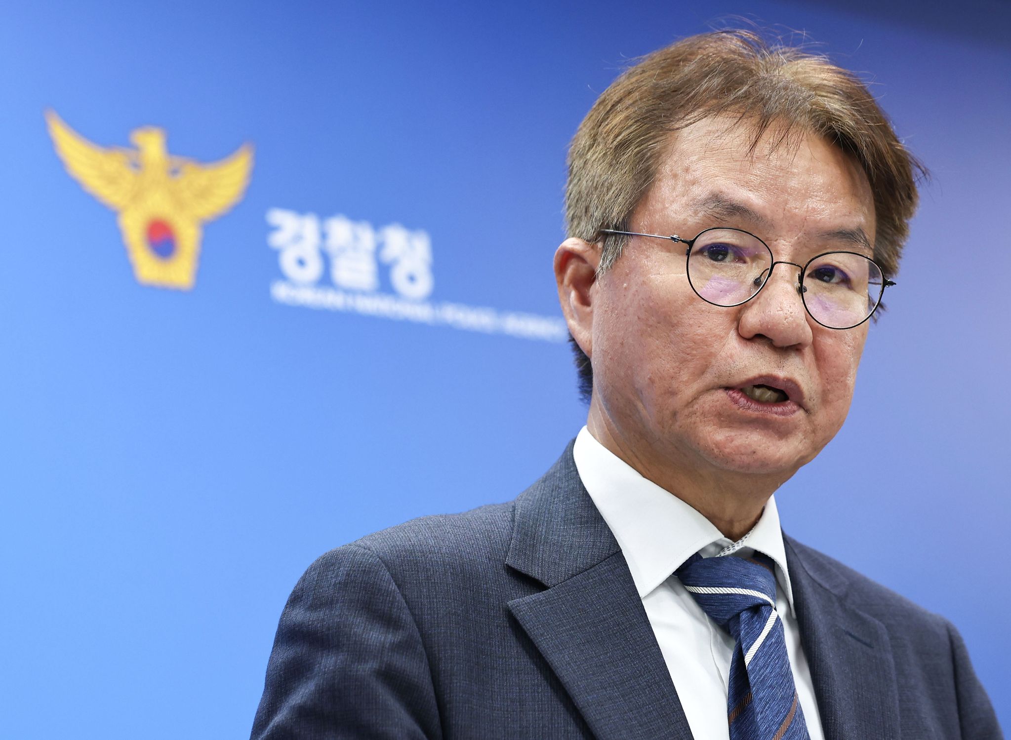 김남준 경찰수사개혁위원장이 31일 서울 서대문구 경찰청에서 열린 경찰수사개혁위원회 범죄피해자 보호를 위한 1차 권고안 발표에서 발언하고 있다. 뉴스1