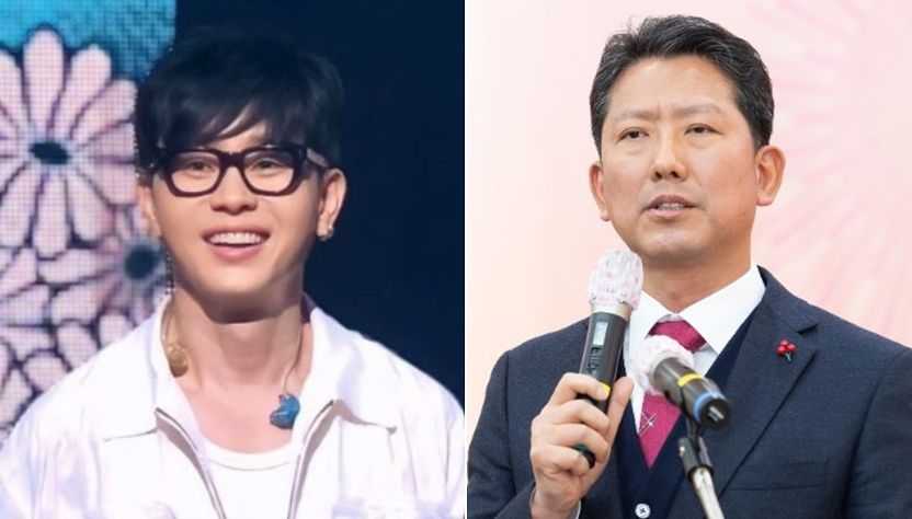 가수 이승환(왼쪽)·김장호 구미시장(오른쪽). 사진 이승환 인스타그램·구미시