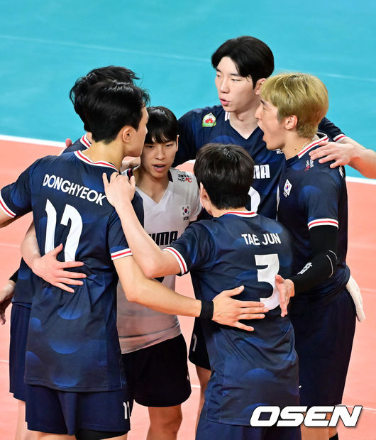 한국 남자배구 대표팀. /OSEN DB