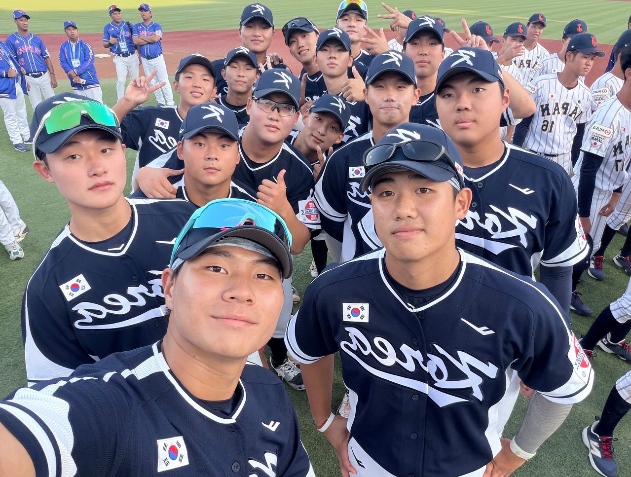 아시아청소년선수권 우승에 도전하는 한국 청소년 야구대표팀. 사진 대한야구소프트볼협회