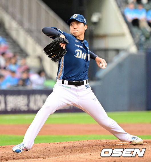 [OSEN=잠실, 지형준 기자] 12일 서울 잠실야구장에서 2026 신한 SOL KBO리그 두산 베어스와 NC 다이노스의 경기가 열렸다.이날 두산은 잭로그, NC는 구창모가 선발로 나섰다.1회말 NC 구창모가 역투하고 있다. 2026.09.12 / jpnews@osen.co.kr