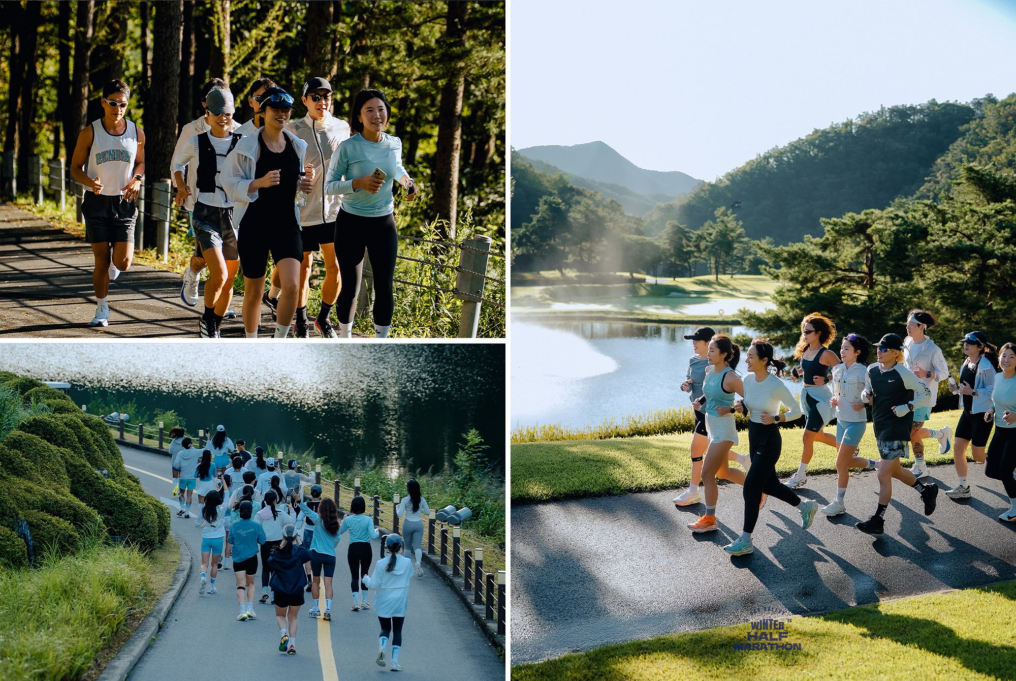 오크밸리가 오크밸리CC 카트웨이를 따라 페어웨이와 호수, 숲 등을 달리는 마라톤 이벤트를 개최한다. 사진 오크밸리