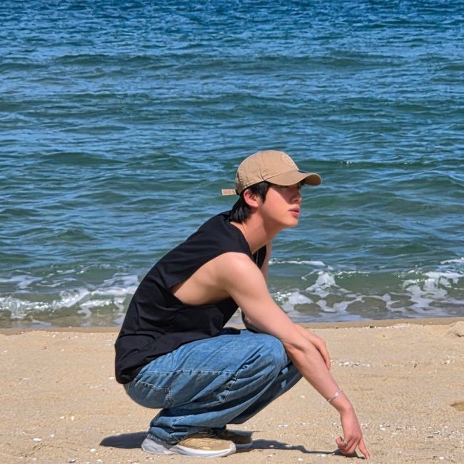 BTS Jin muscles