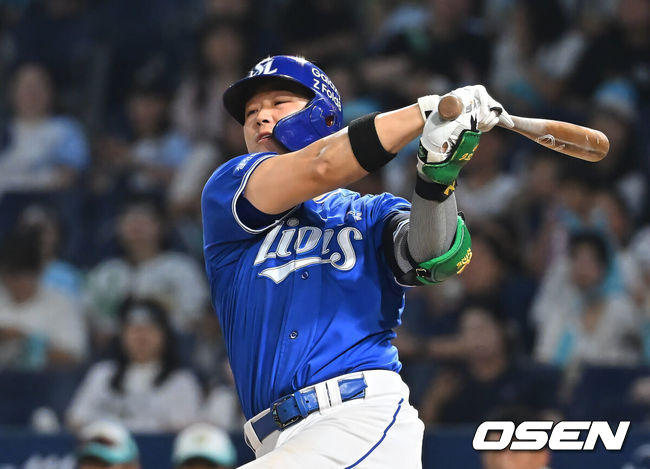 [OSEN=창원, 이석우 기자] 삼성 라이온즈 전병우 010 2026.08.21 / foto0307@osen.co.kr