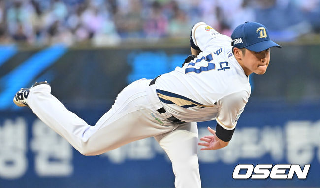 [OSEN=창원, 이석우 기자] 26일 창원NC파크에서 2026 신한 SOL KBO 리그 NC 다이노스와 한화 이글스의 경기가 열렸다. 홈팀 NC는 토다가, 방문팀 한화는 황준서가 선발 출전했다. NC 다이노스 선발투수 토다가 역투하고 있다. 2026.09.26 / foto0307@osen.co.kr