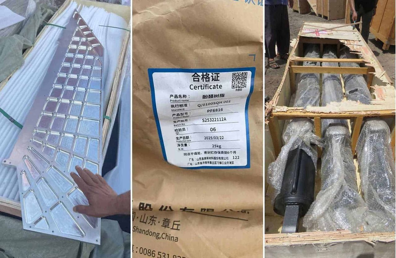 예멘 정부 대테러부대가 압수한 중국제 부품. 후티가 밀수하려던 중이었다. 밀리타르니