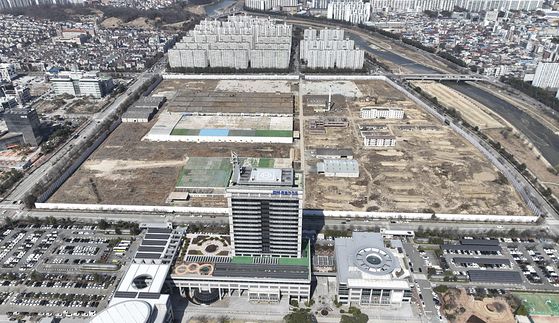 전북 전주의 '마지막 노른자 땅'이라 불리는 효자동 옛 대한방직 터 모습. 사진 ㈜자광