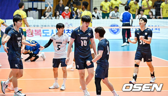 한국 남자배구 대표팀. /OSEN DB