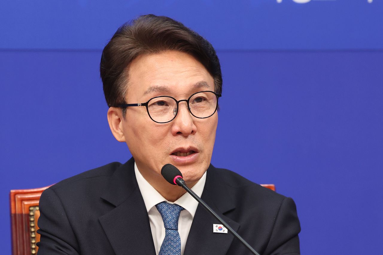 김민석 더불어민주당 대표가 30일 오후 서울 여의도 국회에서 열린 '2026 더불어민주당 대구·경북 예산정책협의회'에서 발언을 하고 있다. 뉴스1