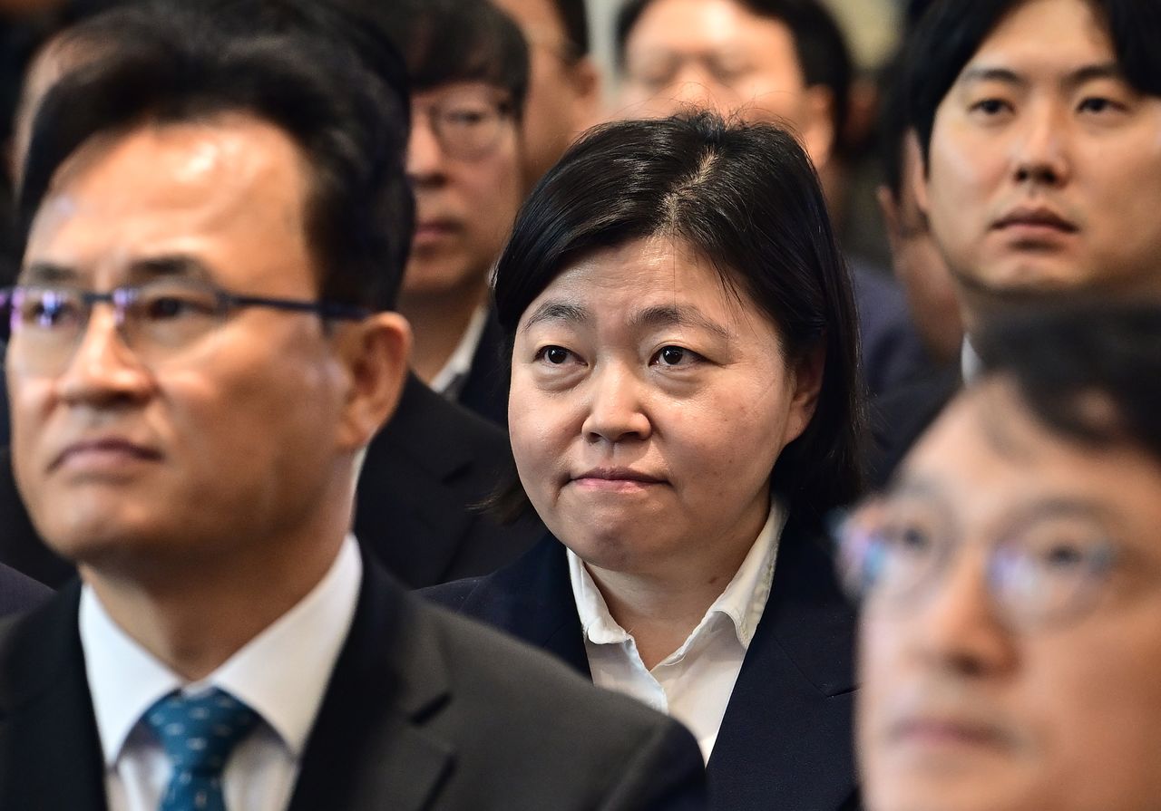임은정 광주지방중수청장 임용 예정자가 2일 서울 중구 르네스퀘어에서 열린 중대범죄수사청 개청식에 참석하고 있다. 연합뉴스