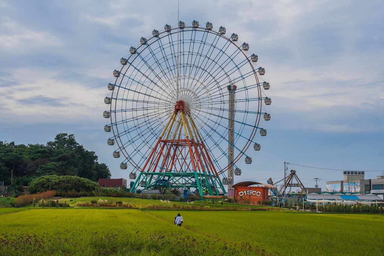 삽교호 놀이동산의 대관람차.