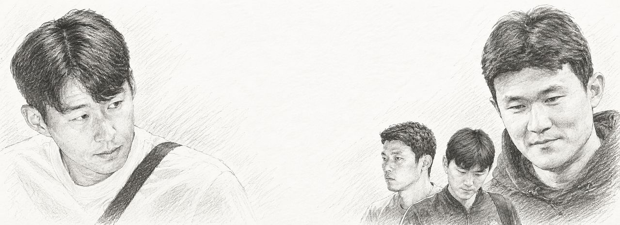  손흥민, 황희찬, 황인범, 김민재(왼쪽부터). [사진 AI활용이미지]