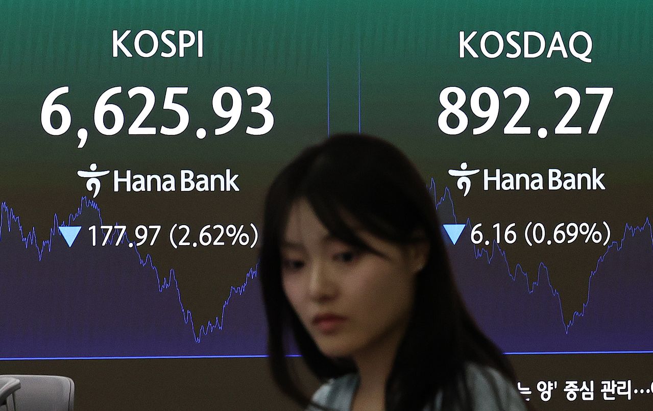 지난 8일 코스피는 전 거래일 대비 177.87포인트(2.62%) 내린 6625.93으로 장을 마쳤고, 코스닥 지수도 6.16포인트(0.69%) 내린 892.27로 장을 마무리했다. 뉴스1