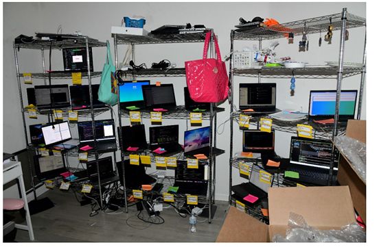 North Korean laptop farm