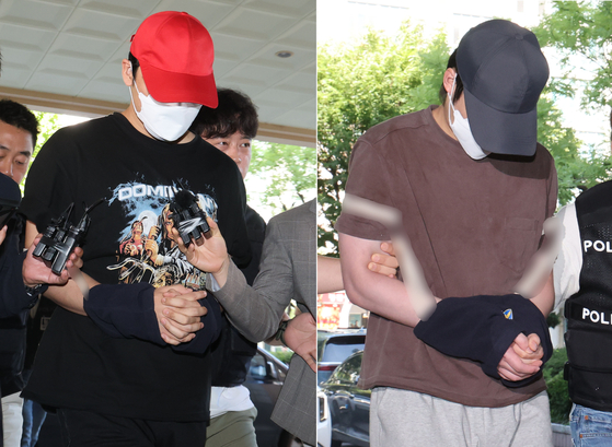 서울 서대문구에서 초등학생을 유괴하려 한 혐의로 체포된 20대 남성 A씨와 B씨가 지난 9월 5일 구속 전 피의자심문에 출석하고 있다. 뉴스1