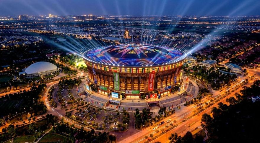 13만명 이상을 수용할 수 있는 세계 최대 규모의 베트남 빈패스트-동선 축구 경기장의 가상 이미지. 유튜브 캡처