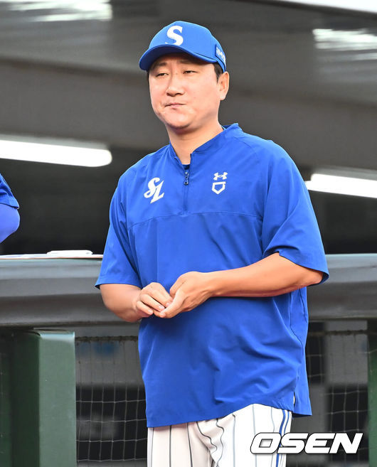 [OSEN=부산, 이석우 기자] 삼성 라이온즈 배영섭 코치 077 2024.05.24 / foto0307@osen.co.kr