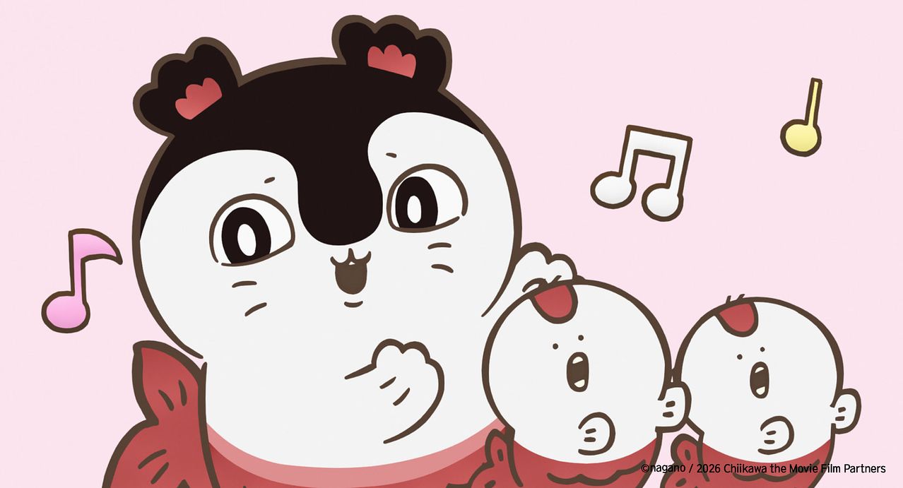 애니메이션 '극장판 치이카와: 인어 섬의 비밀'의 고양이와 물고기의 모습을 동시에 가진 세이렌(맨왼쪽)과 인어 캐릭터들. 귀엽게 생긴 세이렌은 섬 주민들을 간장에 절여 잡아먹는다. 사진 대원미디어, CJ ENM
