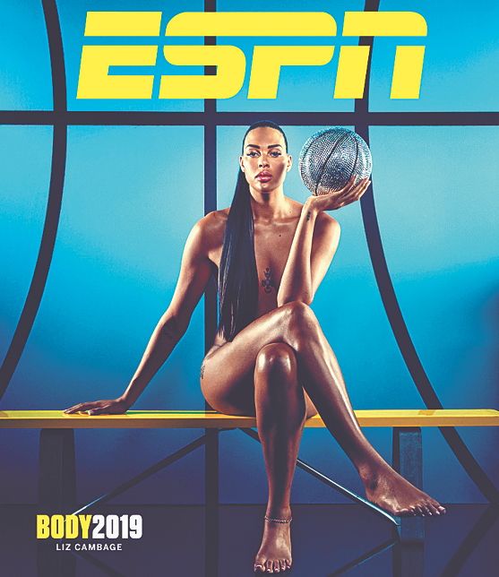 2019년 ESPN이 공개한 바디 이슈 화보. 농구선수 리즈 캠비지. 사진 ESPN
