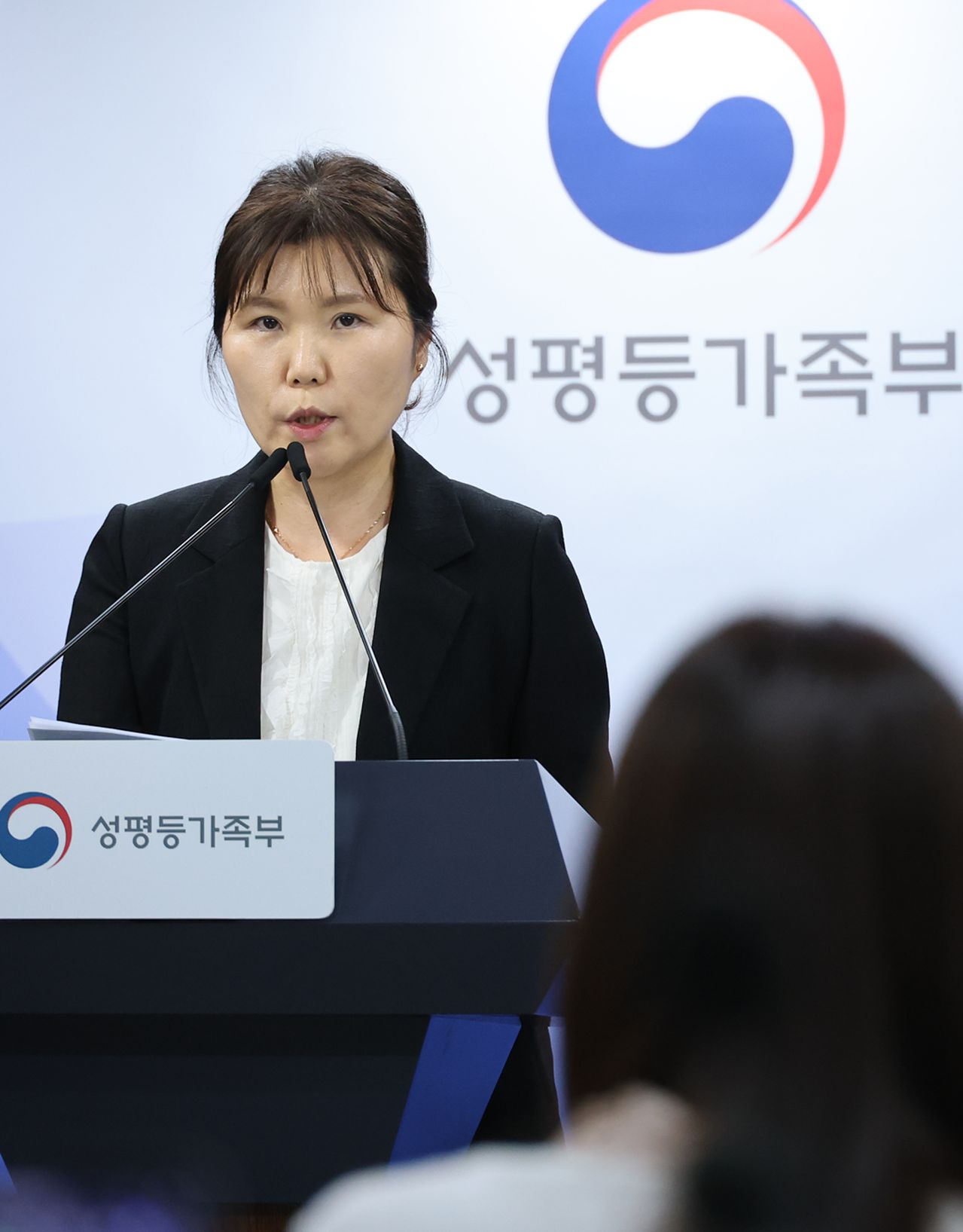 정회진 성평등가족부 친밀관계폭력방지과장이 13일 서울 종로구 정부서울청사에서 스토킹·교제폭력 대응 강화 방안 관련 성평등부가족부 추진 과제 브리핑을 하고 있다. 연합뉴스
