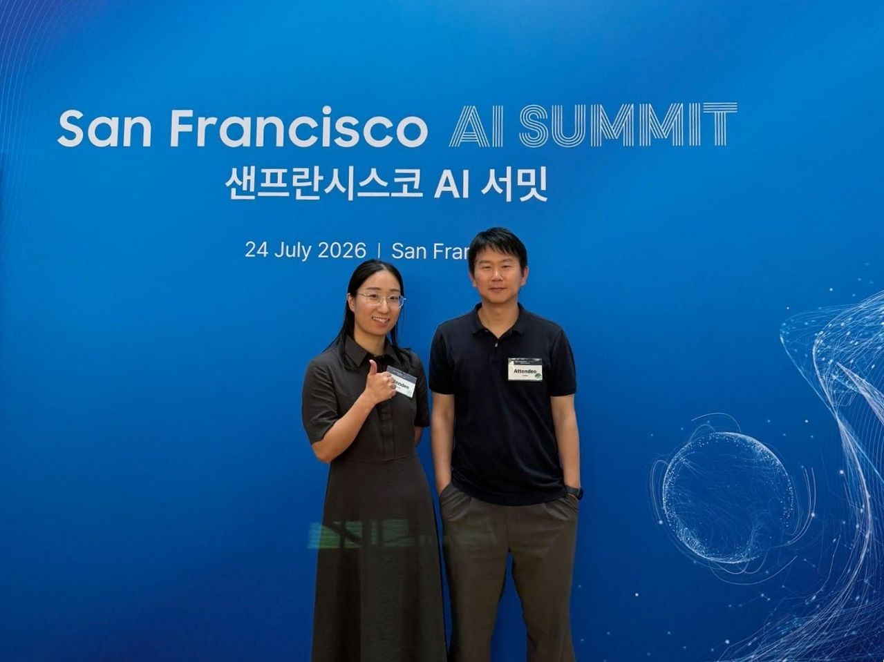사주아이 정현아 대표(왼쪽)와 공동창업자 엄상호 대표. 사진 미오스타 제공