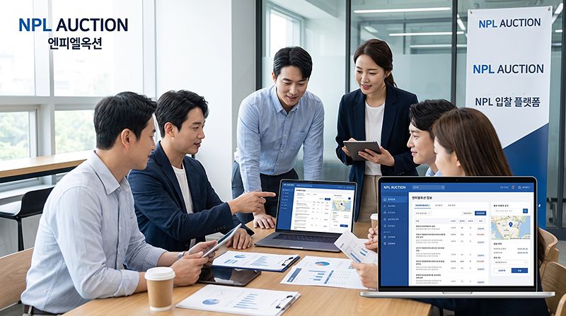 엔피엘옥션이 부실채권 정보 조회와 입찰 플랫폼 서비스를 선보인다. 독자 이해를 돕기 위해 생성한 AI 이미지. [사진 엔피엘옥션]