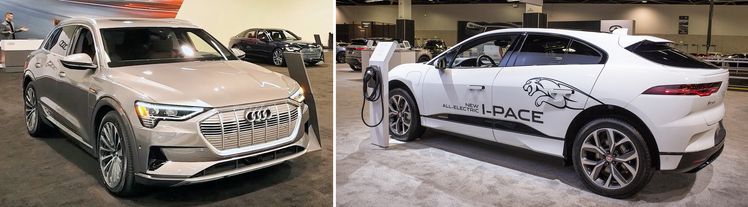 아우디 EV SUV e-Tron과 재규어 EV SUV I-PACE