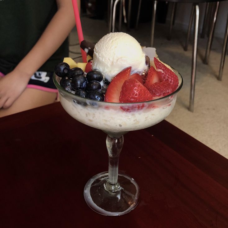 Although a bit melted, the patbingsu that my sister and I took pride in making. [Source: Author, Joanne Chae]