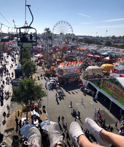 A view captured from one of the most popular rides at the OC Fair. Source: Author, Sungmin Stella Kim