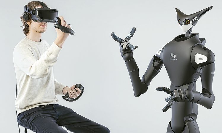 매대 상품 채우는 텔레이그지스턴스사의 모델 T 로봇.