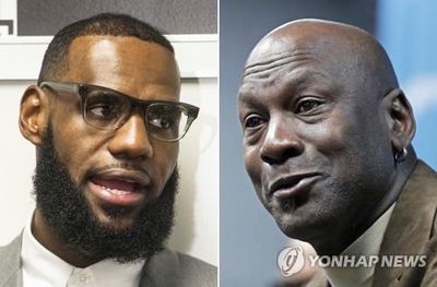 르브론 제임스(왼쪽)와 마이클 조던. 