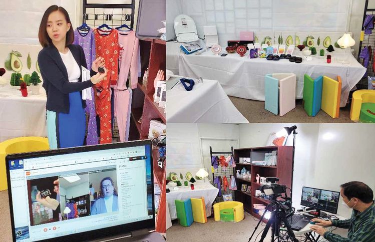 중진공의 수출컨소시엄 지원 사업에 참가한 업체들이 자사 제품을 설명하고 있는 장면. [사진 중진공]